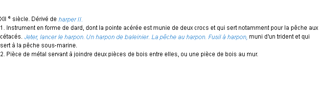 Définition harpon ACAD 1986