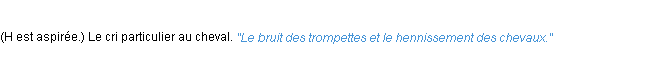Définition hennissement ACAD 1932