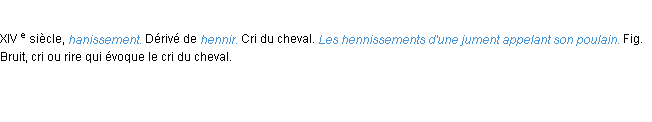 Définition hennissement ACAD 1986
