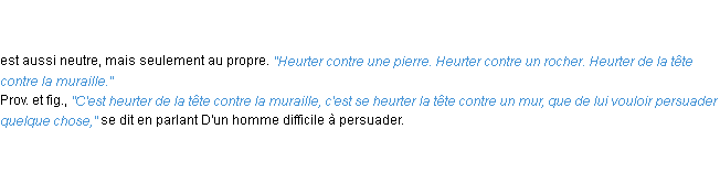 Définition heurter ACAD 1835