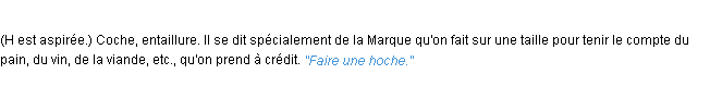 Définition hoche ACAD 1932