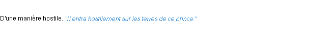 Définition hostilement ACAD 1932