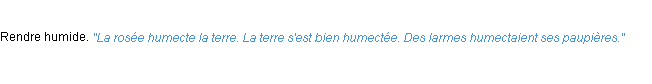 Définition humecter ACAD 1932