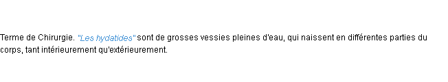 Définition hydatide ACAD 1798