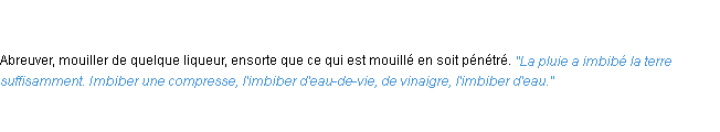 Définition imbiber ACAD 1798