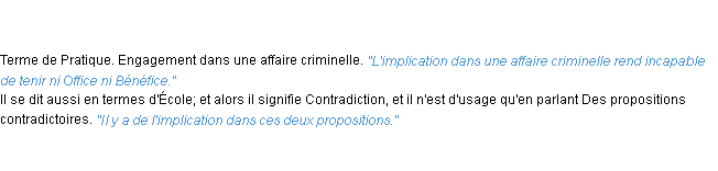 Définition implication ACAD 1798