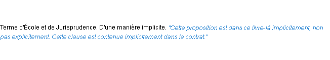 Définition implicitement ACAD 1798