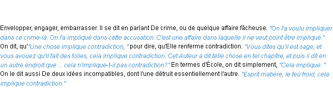 Définition impliquer ACAD 1798