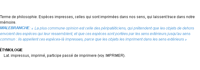 Définition impresse Emile Littré