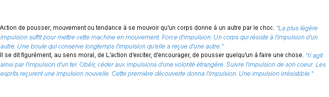 Définition impulsion ACAD 1835