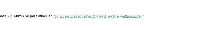 Définition inattaquable ACAD 1798