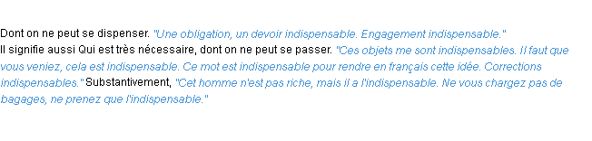 Définition indispensable ACAD 1932