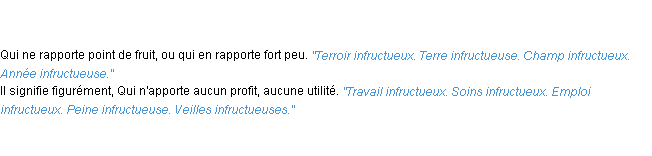 Définition infructueux ACAD 1798