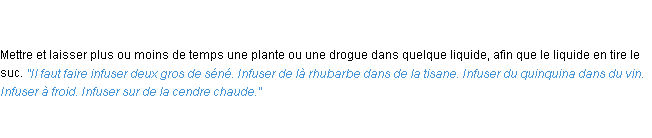 Définition infuser ACAD 1798