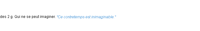 Définition inimaginable ACAD 1798