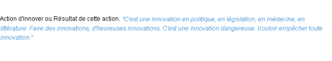 Définition innovation ACAD 1932