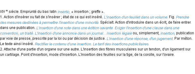 Définition insertion ACAD 1986