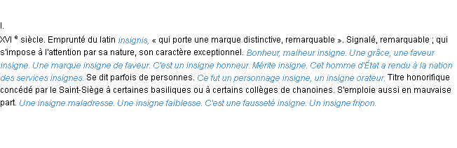 Définition insigne ACAD 1986