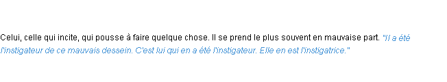 Définition instigateur ACAD 1835
