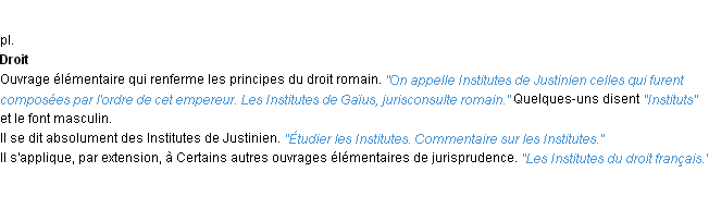 Définition institutes ACAD 1932