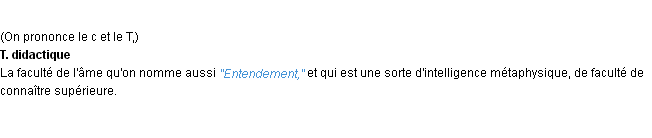 Définition intellect ACAD 1932