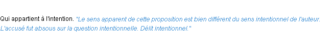 Définition intentionnel ACAD 1932