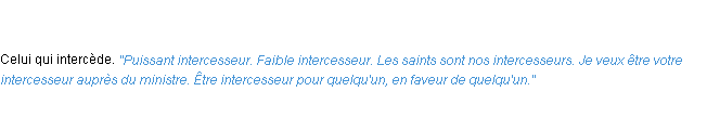 Définition intercesseur ACAD 1835