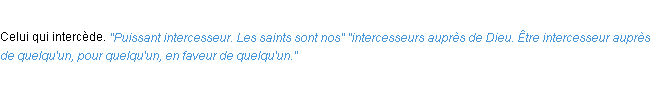 Définition intercesseur ACAD 1932