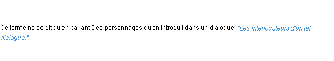 Définition interlocuteur ACAD 1798