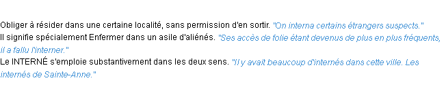 Définition interner ACAD 1932