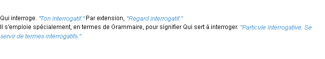 Définition interrogatif ACAD 1932