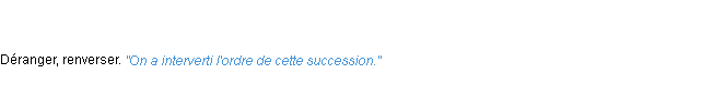 Définition intervertir ACAD 1798