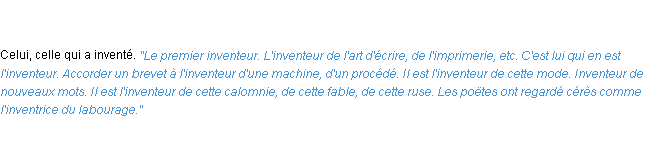 Définition inventeur ACAD 1835