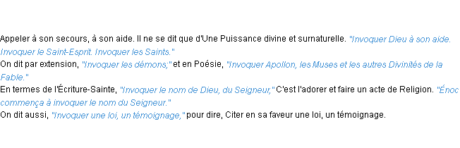 Définition invoquer ACAD 1798