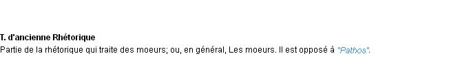 Définition ithos ACAD 1932