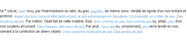 Définition jais ACAD 1986