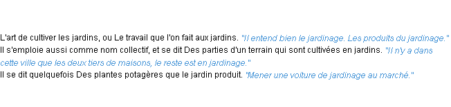 Définition jardinage ACAD 1835