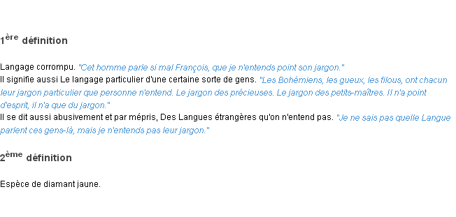 Définition jargon ACAD 1798