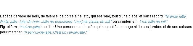 Définition jatte ACAD 1835