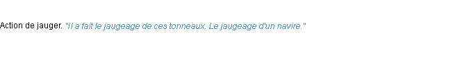 Définition jaugeage ACAD 1932