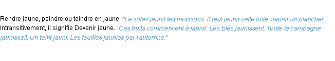 Définition jaunir ACAD 1932