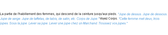 Définition jupe ACAD 1798
