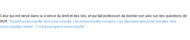 Définition jurisconsulte ACAD 1835