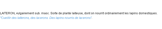 Définition laiteron ACAD 1798