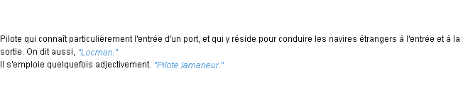 Définition lamaneur ACAD 1835