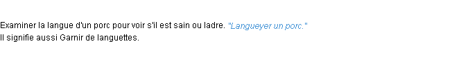 Définition langueyer ACAD 1932