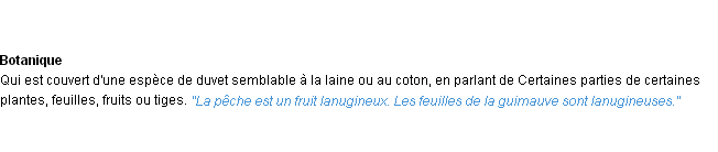 Définition lanugineux ACAD 1932