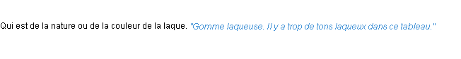 Définition laqueux ACAD 1932
