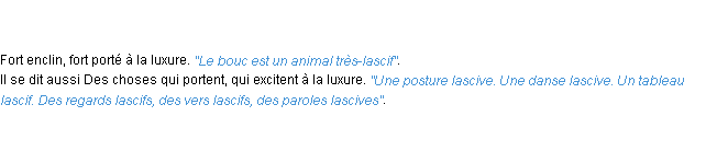 Définition lascif ACAD 1798