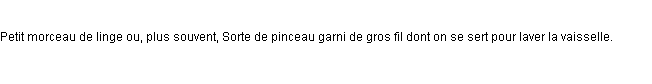 Définition lavette ACAD 1932